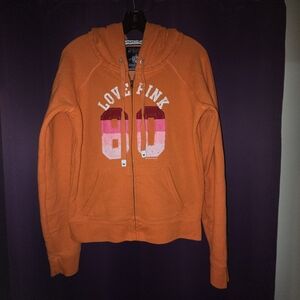Pink Victorias Secret Orange Y2k Women's Hoodie